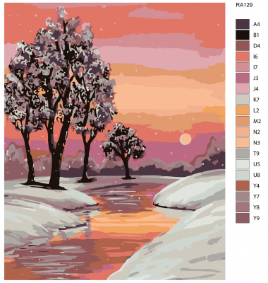 Картина по номерам, 100 x 125, RA129