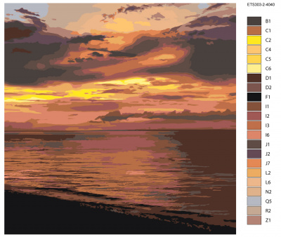 Картина по номерам, 60 x 60, ETS303-2