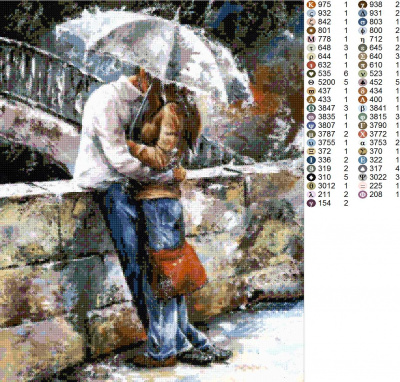 Картина со стразами, 40 x 50, DI-EM18