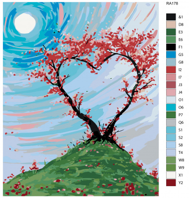 Картина по номерам, 80 x 100, RA178