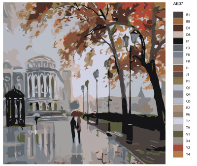 Картина по номерам, 60 x 60, AB07