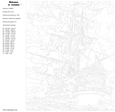 Картина по номерам, 40 x 50, Z-AB456