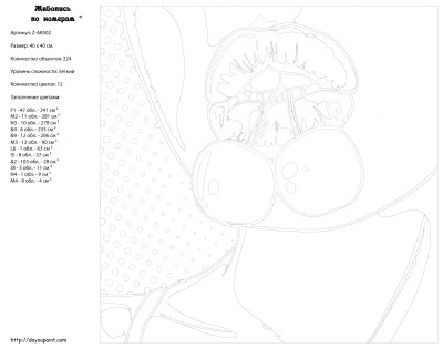 Картина по номерам, 40 x 40, Z-AB502