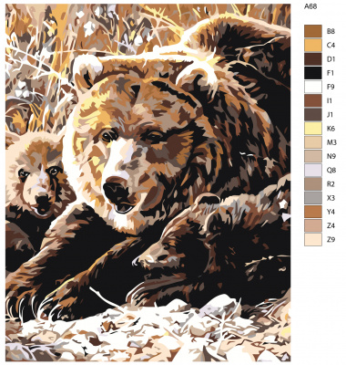 Картина по номерам, 80 x 100, A68