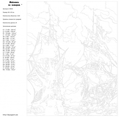 Картина по номерам, 40 x 50, Z-AB33