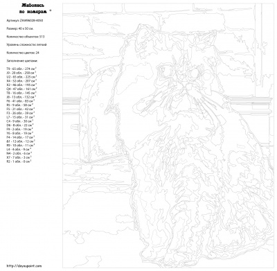 Картина по номерам, 40 x 50, ZAI496028-4050