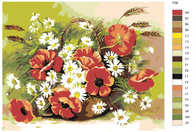 Картина по номерам, 72 x 90, F09