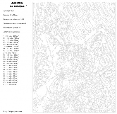Картина по номерам, 30 x 40, Z-4527