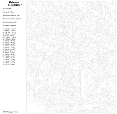 Картина по номерам, 40 x 50, LA29