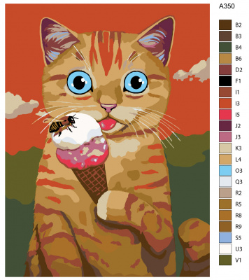 Картина по номерам, 36 x 48, A350